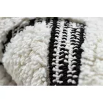 Covor SEVILLA Z788B alb / antracit franjuri Berber shaggy 120x170 cm