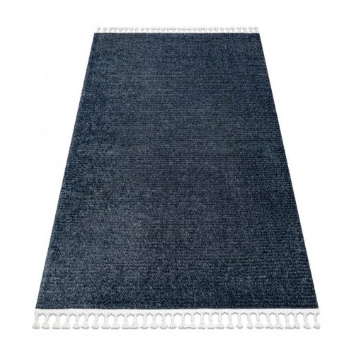Covor SEVILLA PC00B dungi, albastru franjuri Berber shaggy 200x290 cm