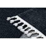 Covor SEVILLA PC00B dungi, albastru franjuri Berber shaggy 200x290 cm