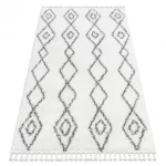 Covor BERBER UNION 3374 crem / gri franjuri shaggy 120x170 cm