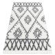 Covor BERBER UNION 3481 zig-zag crem / gri franjuri shaggy 180x270 cm