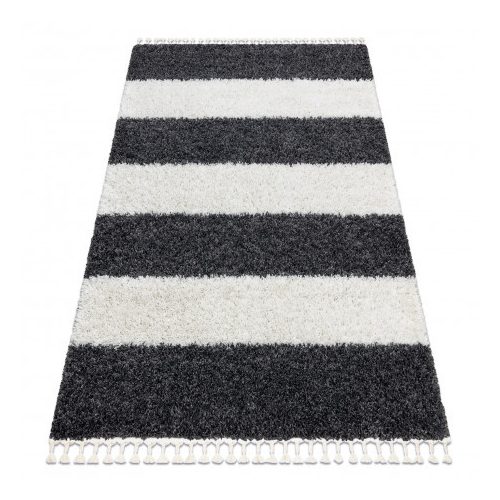Covor BERBER UNION 4079 gri / crem franjuri shaggy 180x270 cm
