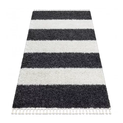 Covor BERBER UNION 4079 gri / crem franjuri shaggy 200x290 cm