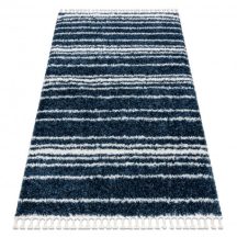   Covor BERBER UNION 4080 albastru / crem franjuri shaggy 200x290 cm
