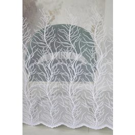    TRD. Perdea gata confecționată model Copacul Vieții Alb 200x160cm