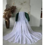  TRD. Perdea gata confecționată model Copacul Vieții Alb 300x180cm