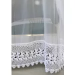  TRD. Perdea gata confecționată Paris albă brodată 300x170cm