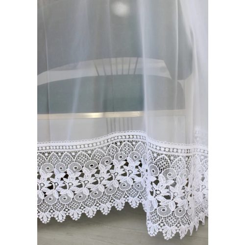  Perdea gata făcută Paris alb brodată 500x250cm