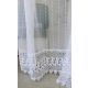 Perdea gata confecționată cu model Paris, brodată, model alb, 400x180cm