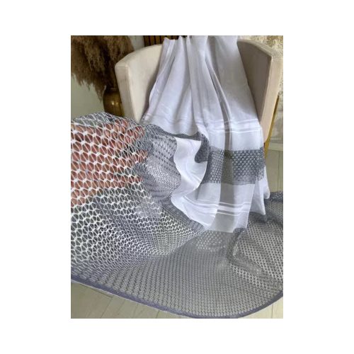  TRD. Perdea gata confecționată Freya Gri Alb 300x160cm