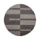  Da. GALA 2505 Covor shaggy maro taupe 120 x 120 cm - rotund