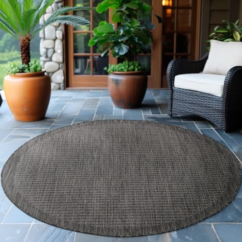 Covor rotund modern negru Ay. GIZA 1410 200 x 200 cm