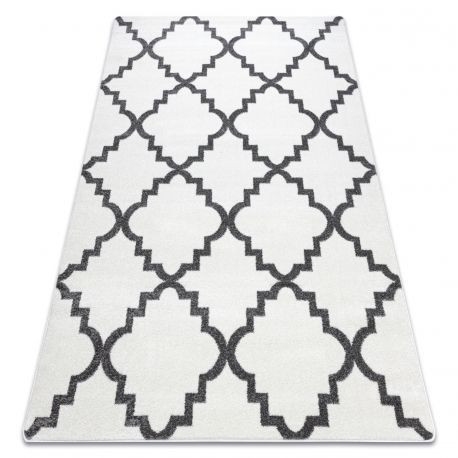 Covor Sketch - F343 crem / gri Trellis 80x150 cm