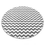 Covor Sketch Cerc, - F561 gri / alb - zig-zag 100 cm
