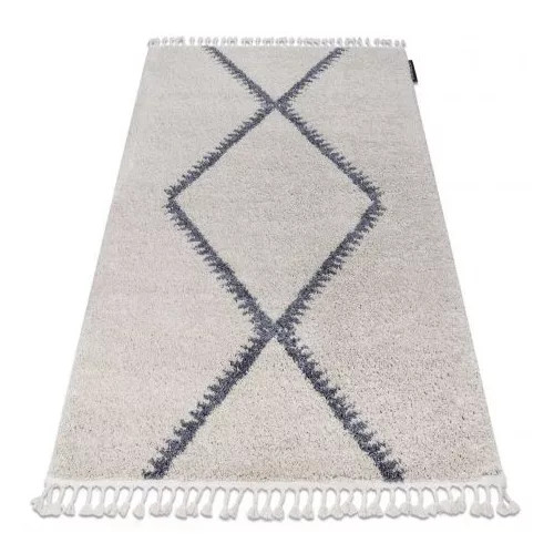 Covor BERBER meknes B5910 crem / gri franjuri shaggy 200x290 cm