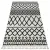 Covor BERBER SAFI N9040 alb / negru franjuri shaggy 160x220 cm