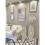 Covor BERBER SAFI N9040 alb / negru franjuri shaggy 160x220 cm