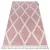 covor BERBER TROIK A0010 roz /alb covor shaggy cu franjuri 120x170 cm