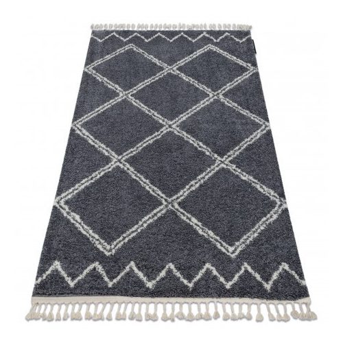 covor BERBER ASILA B5970 gri /alb covor shaggy cu franjuri  120x170 cm