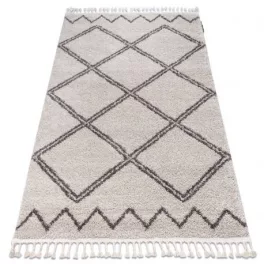  Covor BERBER ASILA B5970 crem / maro franjuri shaggy 120x170 cm