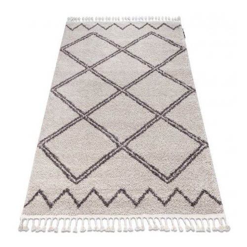 Covor BERBER ASILA B5970 crem / maro franjuri shaggy 120x170 cm