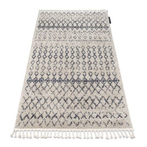 Covor BERBER AGADIR G0522 crem / gri franjuri shaggy 120x170 cm