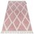 covor BERBER TROIK A0010 roz /alb covor shaggy cu franjuri 80x150 cm