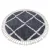 Covor BERBER CROSS B5950 Cerc, gri / alb franjuri shaggy 160 cm