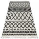 Covor BERBER SAFI N9040 alb / negru franjuri shaggy 140x190 cm