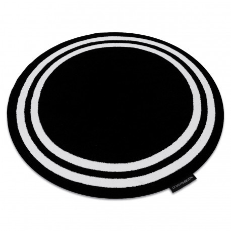 HAMPTON covor cu contur cerc negru 140 cm