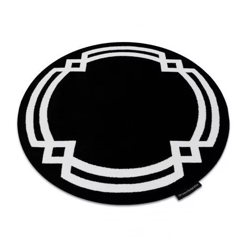 HAMPTON covor Lux cerc negru  160 cm