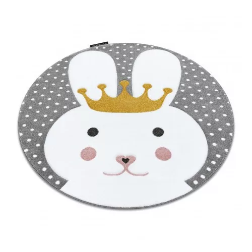  PETIT covor BUNNY BUNNY cerc gri cerc 120 cm