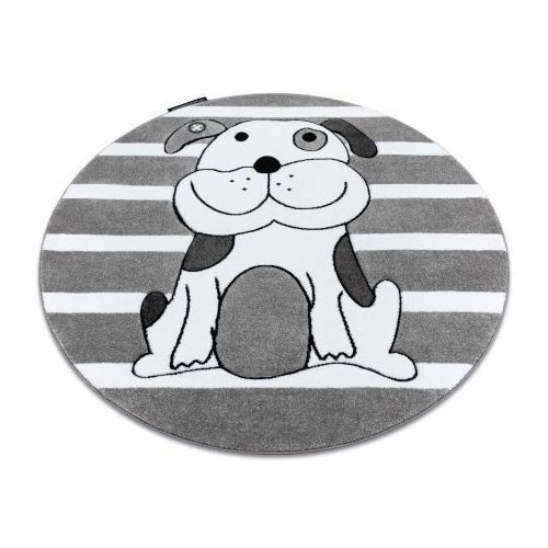 Covor PETIT PUPPY Cerc, gri 120 cm