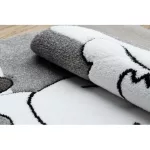 Covor PETIT PUPPY Cerc, gri 120 cm