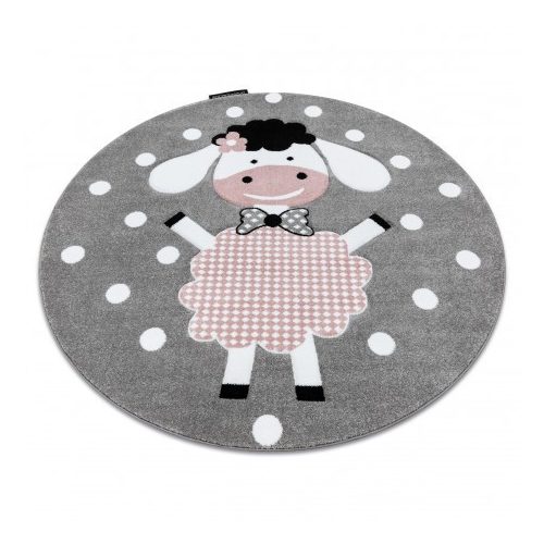 Covor PETIT DOLLY Cerc, gri 120 cm