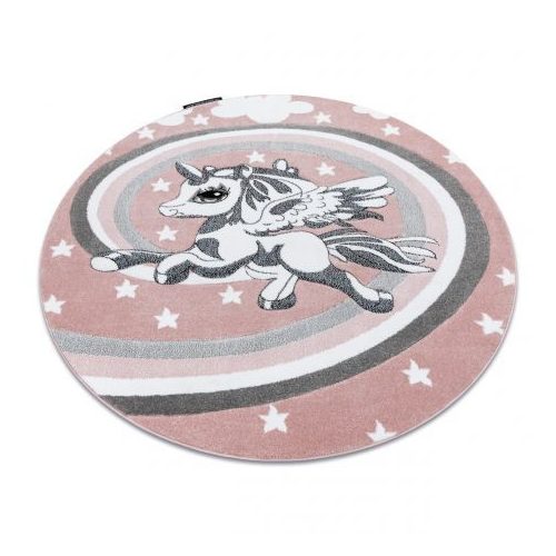 Covor PETIT PONY Cerc, roz 120 cm