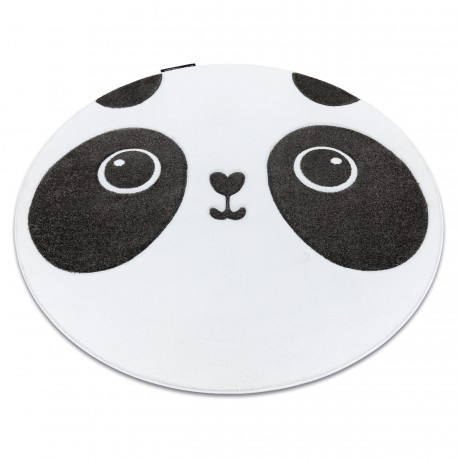 Covor PETIT PANDA Cerc, alb 120 cm