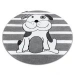 Covor PETIT PUPPY Cerc, gri 140 cm