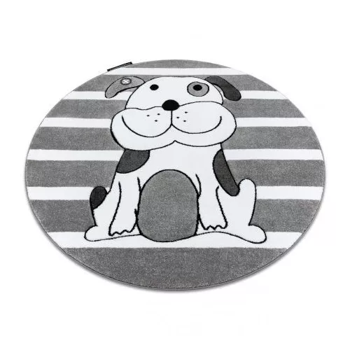 Covor PETIT PUPPY Cerc, gri 140 cm