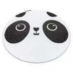 Covor PETIT PANDA Cerc, alb 140 cm
