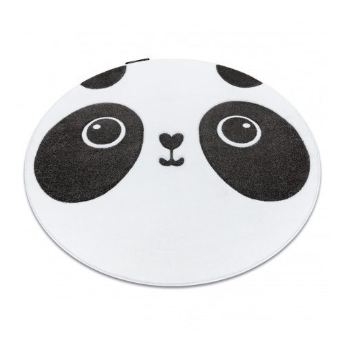 Covor PETIT PANDA Cerc, alb 140 cm