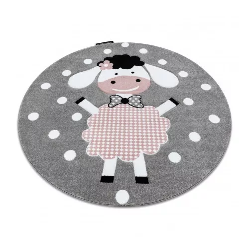 Covor PETIT DOLLY Cerc, gri 160 cm