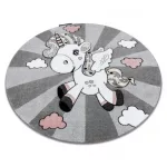Covor PETIT UNICORN Cerc, gri 160 cm