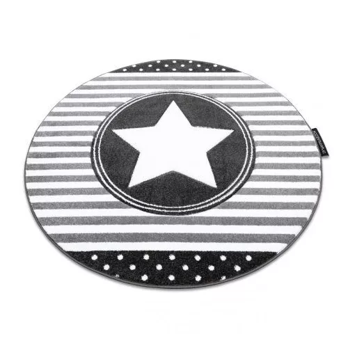 Covor PETIT STAR Star Cerc, gri 140 cm