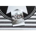 Covor PETIT STAR Star Cerc, gri 140 cm