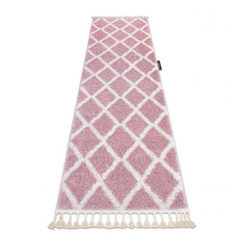 Traversá BERBER TROIK roz - pentru holuri si bucátárii 60x200 cm covor