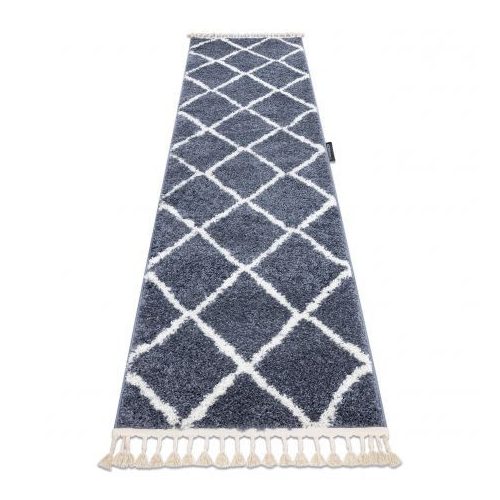 Covor, Traversa BERBER CROSS gri - 60x300 cm