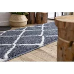 Covor, Traversa BERBER CROSS gri - 70x250 cm