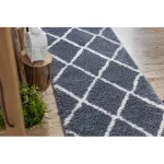 Traversá BERBER CROSS gri - pentru holuri si bucátárii 80x200 cm covor