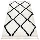 Covor BERBER CROSS alb franjuri shaggy 140x190 cm